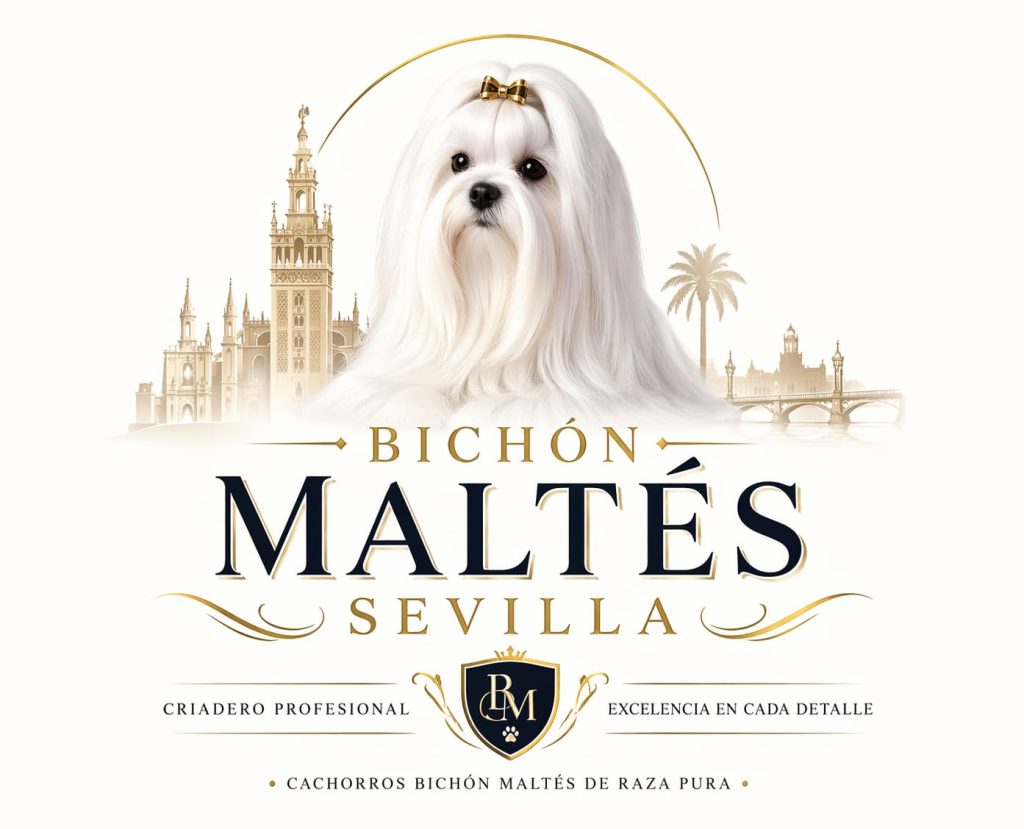 Logotipo bichon maltes